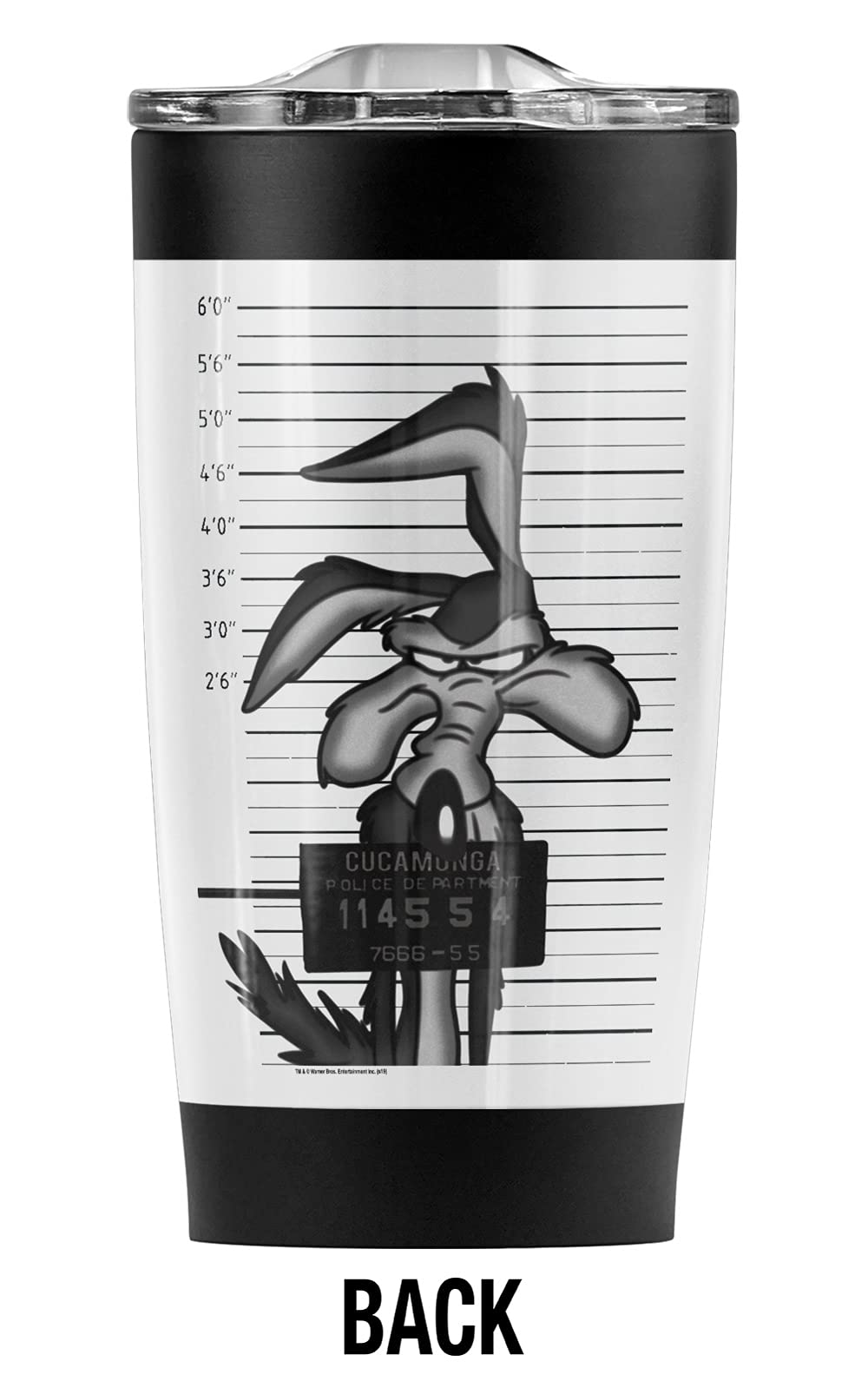 Logovision Looney Tunes Wile E. Coyote Busted Stainless Steel Tumbler 20 oz Coffee Travel Mug/Cup, Vacuum Insulated & Double Wall with Leakproof Sliding Lid | Great for Hot Drinks and Cold Beverages