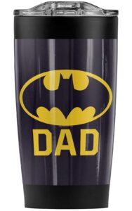 batman bat dad stainless steel tumbler 20 oz coffee travel mug/cup, vacuum insulated & double wall with leakproof sliding lid
