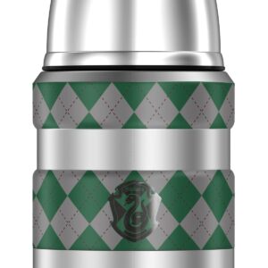 Harry Potter Slytherin Plaid Sigil, THERMOS STAINLESS KING Stainless Steel Food Jar with Folding Spoon, Vacuum insulated & Double Wall, 16oz