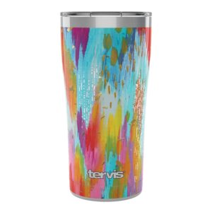 tervis ettavee - brush strokes triple walled insulated tumbler travel cup keeps drinks cold & hot, 20oz legacy, stainless steel