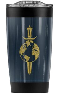logovision star trek terran empire symbol stainless steel tumbler 20 oz coffee travel mug/cup, vacuum insulated & double wall with leakproof sliding lid | great for hot drinks and cold beverages