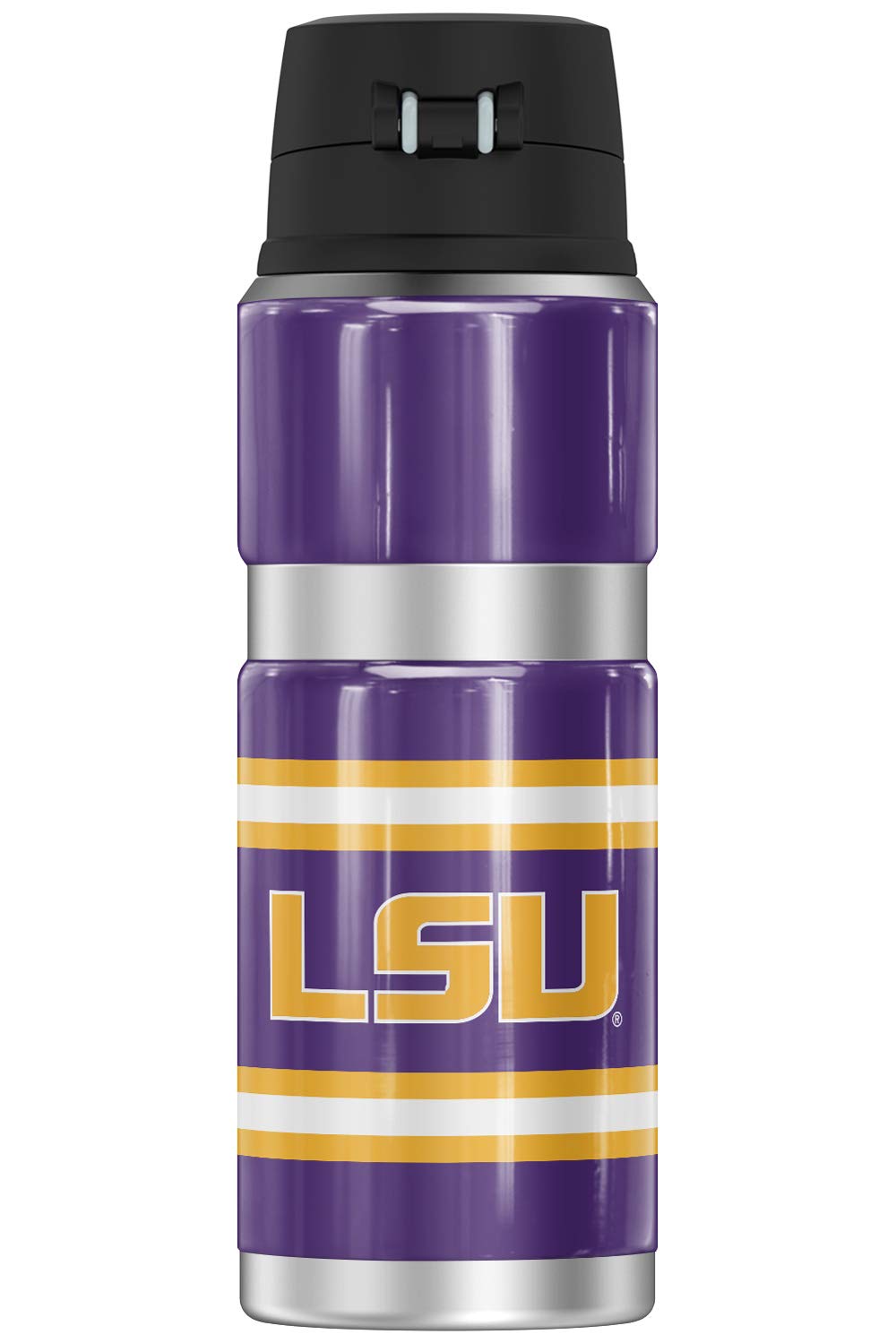 LSU Classic Logo THERMOS STAINLESS KING Stainless Steel Drink Bottle, Vacuum insulated & Double Wall, 24oz