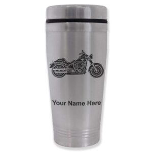 lasergram 16oz commuter mug, motorcycle, personalized engraving included