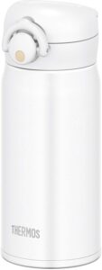 thermos jnr-351 mtwh water bottle, vacuum insulated travel mug, 11.8 fl oz (350 ml), matte white