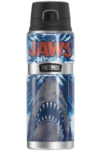 jaws ocean tie dye thermos stainless king stainless steel drink bottle, vacuum insulated & double wall, 24oz