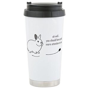 cafepress oh well... (bunnies chew cabl stainless steel trav stainless steel travel mug, insulated 20 oz. coffee tumbler
