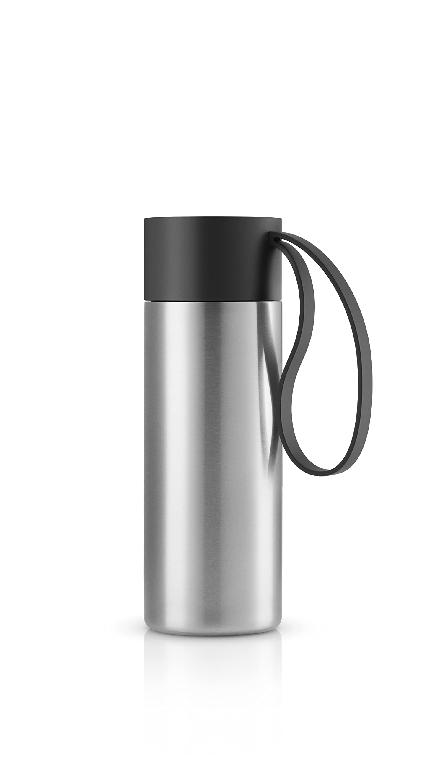 EVA SOLO 567467 Stainless Steel Insulated Mug 350 ml, Black, 20,7 x 7,8 x 7,8 cm | Danish Design, Functionality & Quality |