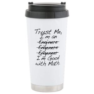 cafepress trust me, i'm an engineer funny travel mug stainless steel travel mug, insulated 20 oz. coffee tumbler