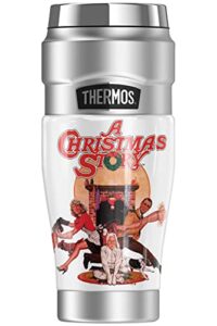 thermos a christmas story christmas story poster stainless king stainless steel travel tumbler, vacuum insulated & double wall, 16oz