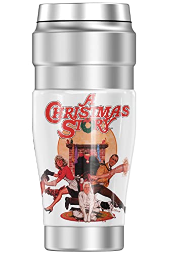 THERMOS A Christmas Story Christmas Story Poster STAINLESS KING Stainless Steel Travel Tumbler, Vacuum insulated & Double Wall, 16oz