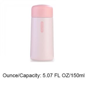 Buric Water Bottle, Stainless Steel Vacuum Insulated Leakproof Mini Vacuum Flask (Pink)