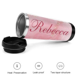 Custom Personalized Stainless Steel Water Bottle for Kids Adults - 12.8oz Travel Mug Cup Perfect for Gym Office School Camping - Teen Girl Gifts, Gifts for Girlfriend, Personalized Gifts for Women Men