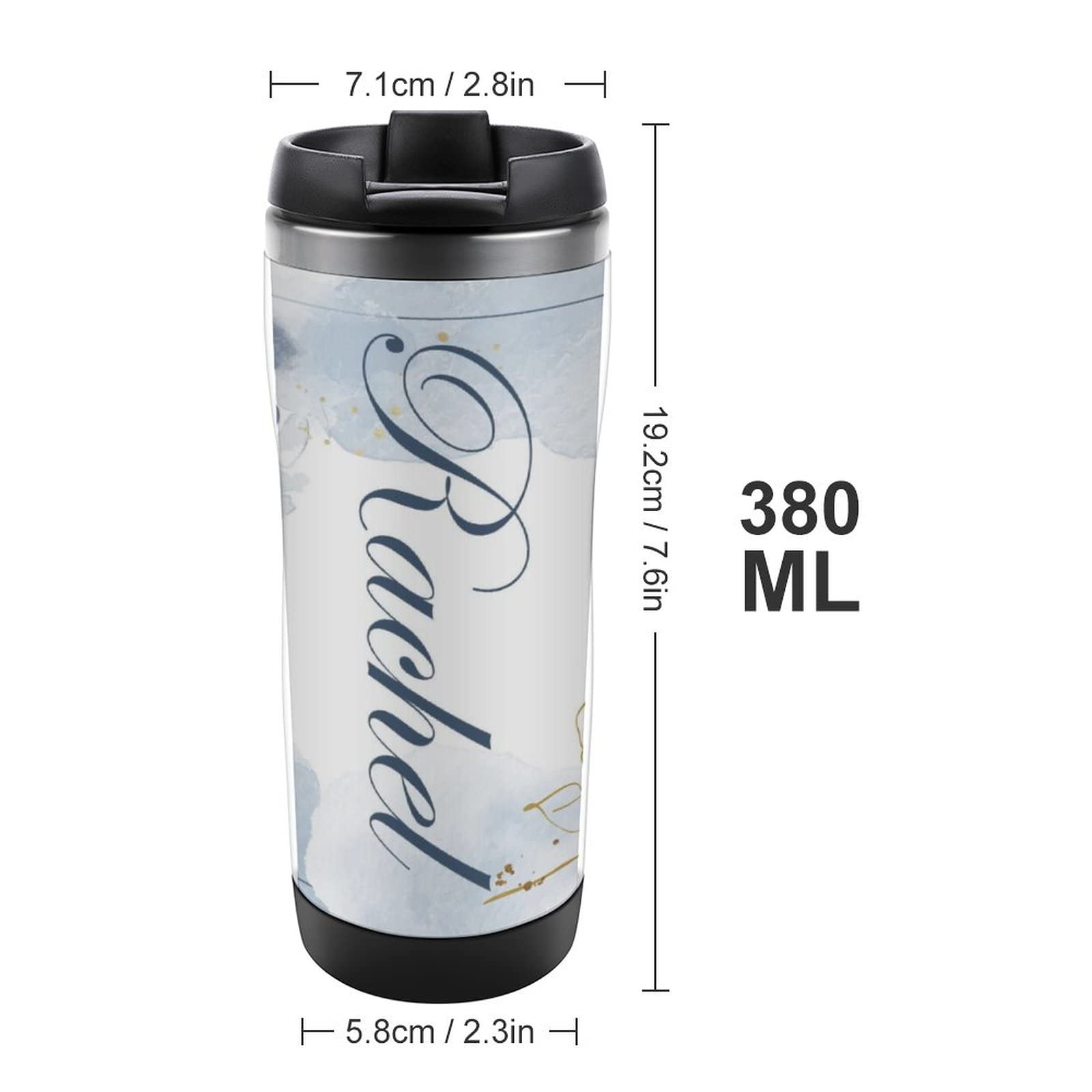 Custom Personalized Stainless Steel Water Bottle for Kids Adults - 12.8oz Travel Mug Cup Perfect for Gym Office School Camping - Teen Girl Gifts, Gifts for Girlfriend, Personalized Gifts for Women Men