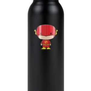 DC Flash - Flash OFFICIAL Flash Chibi 24 oz Insulated Canteen Water Bottle, Leak Resistant, Vacuum Insulated Stainless Steel with Loop Cap, Black