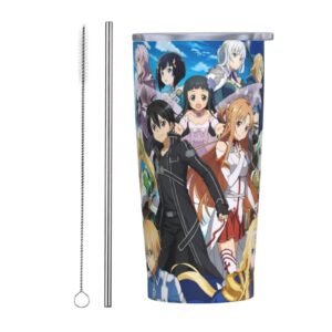 sword art online 20oz car sippy cup stainless steel water cup thermos cup