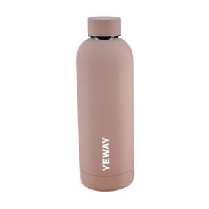 na1 double wall vacuum insulated,stainless water bottle sweat proof, leak proof thermos - 24 hours cold, 12 hot reusable metal leakproof, pink