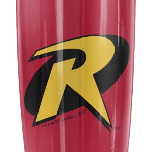 Batman Robin Logo Stainless Steel Tumbler 20 oz Coffee Travel Mug/Cup, Vacuum Insulated & Double Wall with Leakproof Sliding Lid | Great for Hot Drinks and Cold Beverages