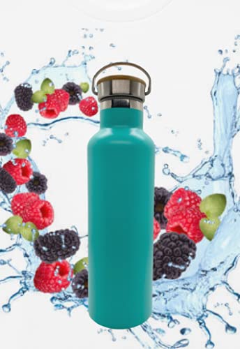 Stainless Steel Thermal Water Bottle-Wide Mouth Vacuum Insulated Double Wall 800mL Reusable Keeps Water Cold All Day Leak Proof No Lead BPA Free