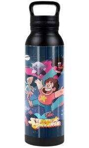 steven universe official group shot 24 oz insulated canteen water bottle, leak resistant, vacuum insulated stainless steel with loop cap