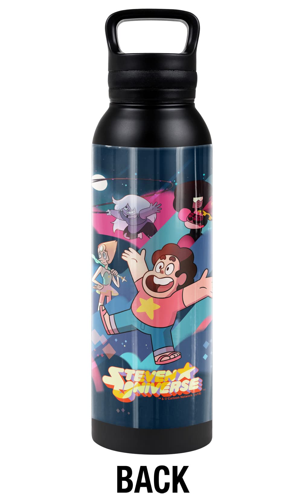 Steven Universe OFFICIAL Group Shot 24 oz Insulated Canteen Water Bottle, Leak Resistant, Vacuum Insulated Stainless Steel with Loop Cap