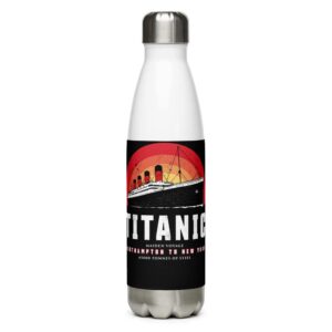 rms titanic vintage sunset kids christmas gift 17oz stainless steel water bottle