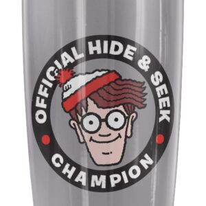 Logovision Where's Waldo Champion Stainless Steel Tumbler 20 oz Coffee Travel Mug/Cup, Vacuum Insulated & Double Wall with Leakproof Sliding Lid | Great for Hot Drinks and Cold Beverages