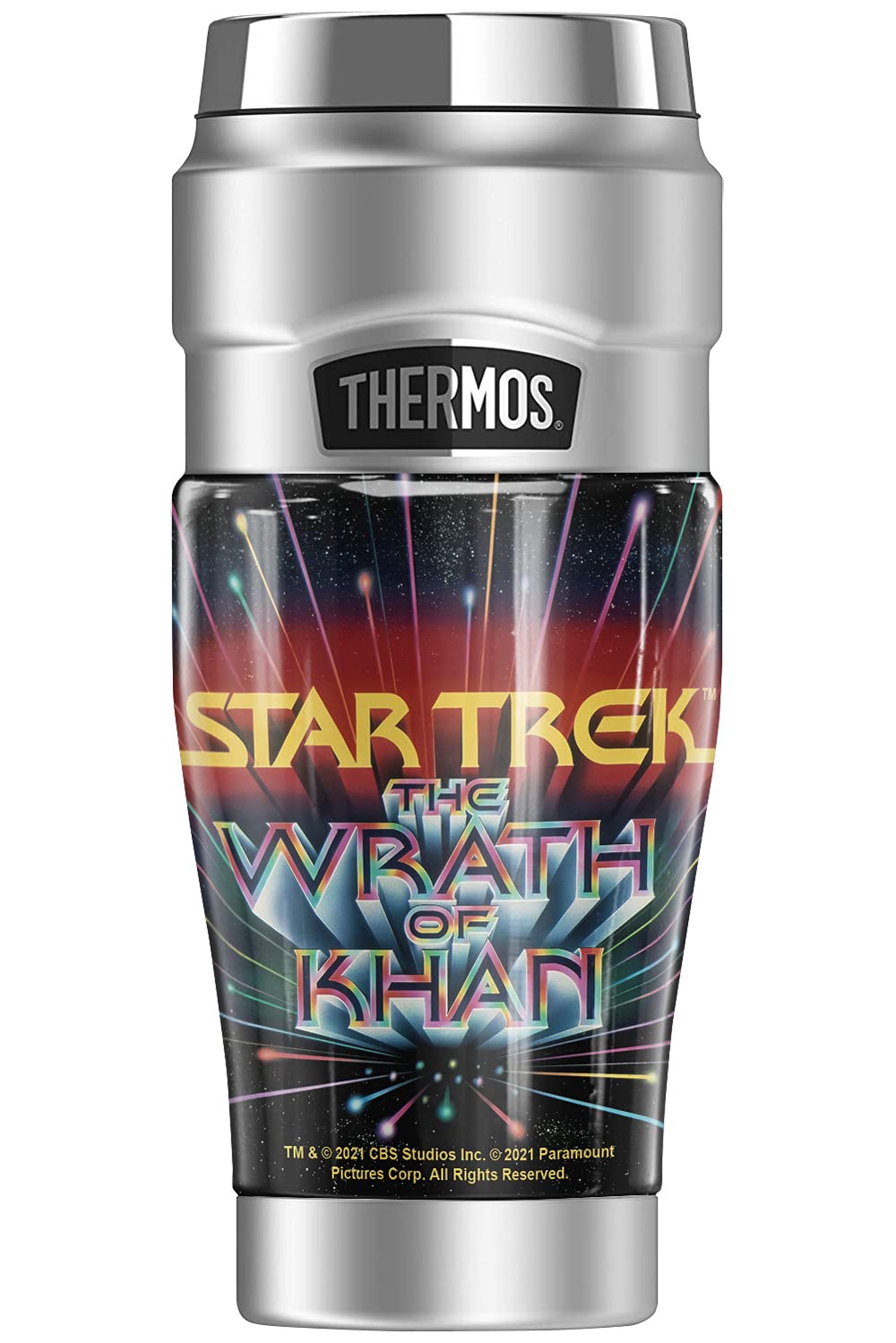 THERMOS Star Trek Wrath of Khan Logo STAINLESS KING Stainless Steel Travel Tumbler, Vacuum insulated & Double Wall, 16oz