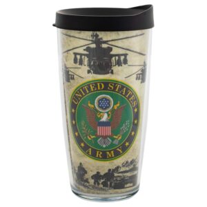 signature tumblers us army helicopter wrap on drab 16 ounce double-walled travel tumbler mug with black easy sip lid