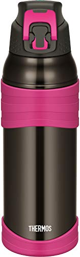 Thermos FJC-1000 CH-PK Water Bottle, Vacuum Insulated Sports Bottle, 33.8 fl oz (1.0 L), Charcoal Pink, Cold Insulation Only