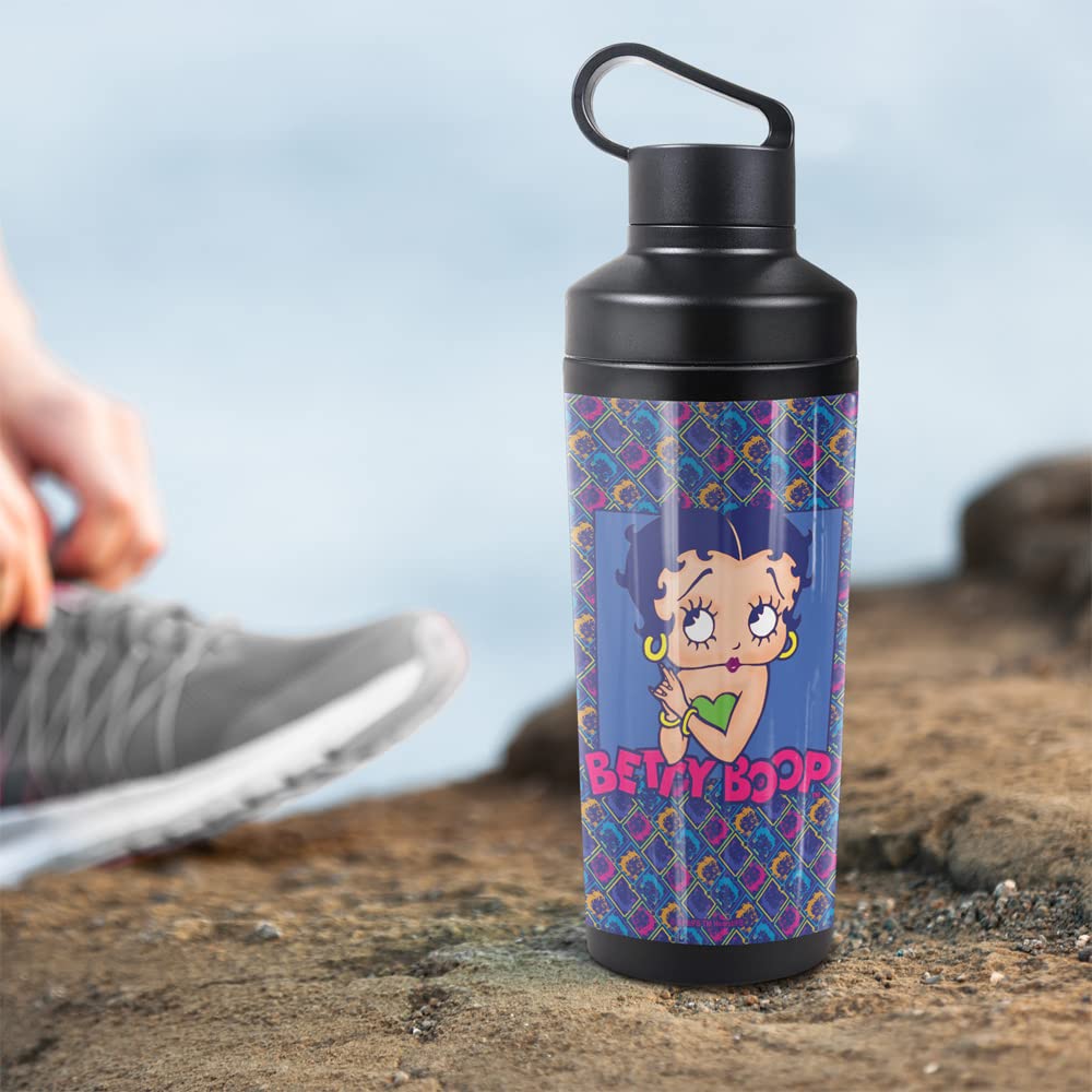 Betty Boop OFFICIAL Pop Betty 18 oz Insulated Water Bottle, Leak Resistant, Vacuum Insulated Stainless Steel with 2-in-1 Loop Cap