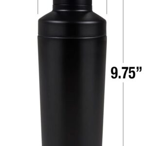 Batman - Logo OFFICIAL Dad By Day 18 oz Insulated Water Bottle, Leak Resistant, Vacuum Insulated Stainless Steel with 2-in-1 Loop Cap