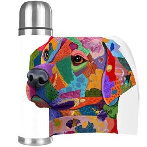 Colorful Aesthetic Rhodesian Dog Vacuum Insulated Stainless Steel Water Bottle, Double Walled Travel Thermos Coffee Mug 17 OZ for School Office