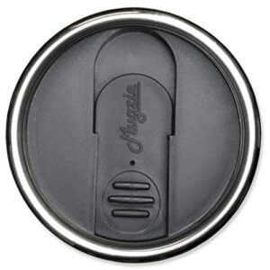Mugzie Coffee Montage "Mini" Travel Mug with Insulated Wetsuit Cover, 12 oz, Black