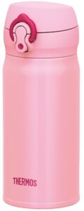 thermos vacuum insulated travel mug [one-touch open type] 0.35l coral pink jnl-352 cp