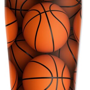 Mugzie Basketballs Travel Mug with Insulated Wetsuit Cover, 16 oz, Orange