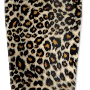 Mugzie Small Leopard Spots Travel Mug with Insulated Wetsuit Cover, 16 oz, Black