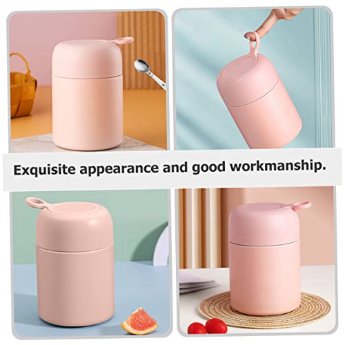 Yardwe Vacuum Flask Thermal Breakfast Cup Insulation Soup Cups Leakproof Soups Cup Pink Student 316 Stainless Steel Stew Pot Stainless Steel Small Insulation Barrels Breakfast Cups