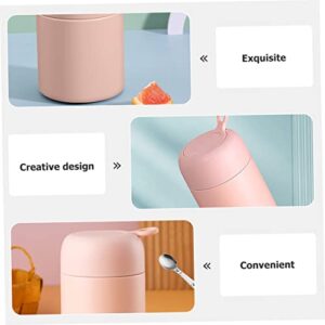 Yardwe Vacuum Flask Thermal Breakfast Cup Insulation Soup Cups Leakproof Soups Cup Pink Student 316 Stainless Steel Stew Pot Stainless Steel Small Insulation Barrels Breakfast Cups