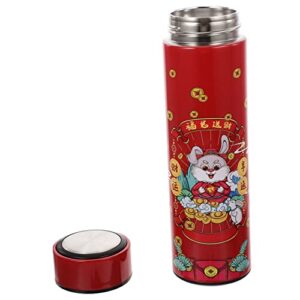 Veemoon 4pcs Year of The Rabbit Cup Year of The Rabbit Gift Chinese New Year Water Bottle Chinese Water Bottle Funny Water Bottles Souvenir Stainless Steel Travel Insulation