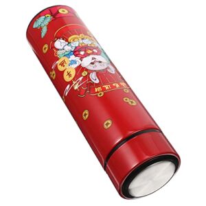 Veemoon 4pcs Year of The Rabbit Cup Year of The Rabbit Gift Chinese New Year Water Bottle Chinese Water Bottle Funny Water Bottles Souvenir Stainless Steel Travel Insulation