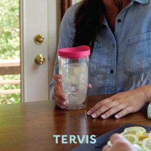 Tervis Cancer Awareness Tumbler with Wrap and Royal Purple Lid 2 Pack 16oz, Clear