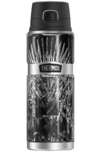 game of thrones iron throne metallic photo thermos stainless king stainless steel drink bottle, vacuum insulated & double wall, 24oz