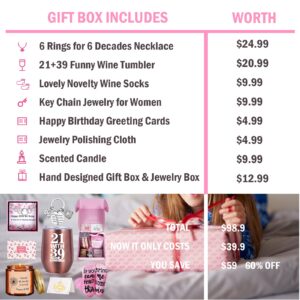 60th Birthday Gifts for Women, Fabulous Funny Happy Birthday Gift for Mom, Best Friend, Sister, Wife, Aunt Turning 60 Years Old, 60th Bday Gifts Women