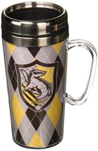 spoontiques hufflepuff insulated travel mug, multicolored