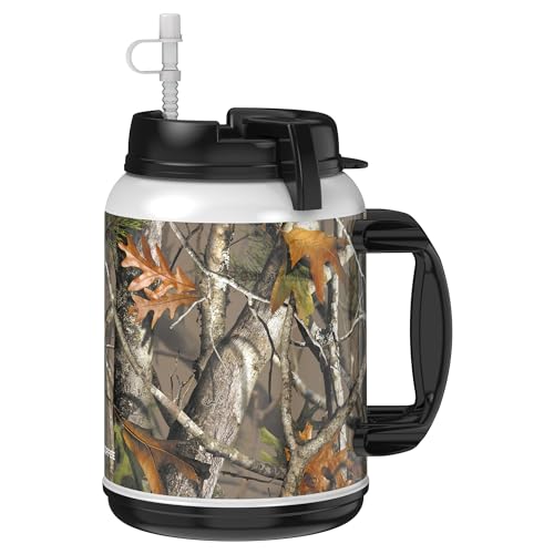 Mugs N Coffee 64 oz NextCamo Mug with Reusable Straw - BPA Free - Made in the USA