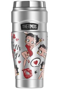 thermos betty boop collage stainless king stainless steel travel tumbler, vacuum insulated & double wall, 16oz
