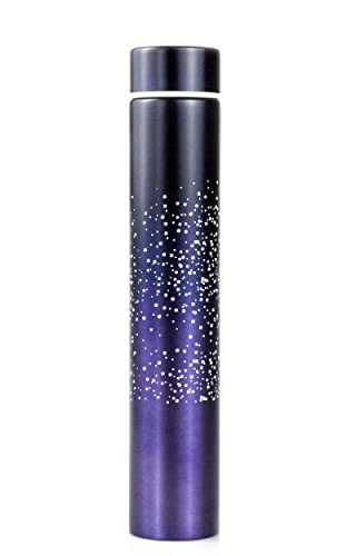 Insulated Water Bottle, Coffee Thermos Mug, Double Wall Vacuum Insulation, Fashionable Style Skinny Mini Slim Stainless Steel Water Bottle, 8.5 Oz (Starry Purple 8.5 Oz)