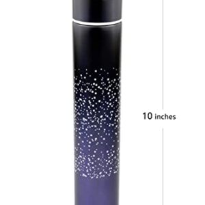 Insulated Water Bottle, Coffee Thermos Mug, Double Wall Vacuum Insulation, Fashionable Style Skinny Mini Slim Stainless Steel Water Bottle, 8.5 Oz (Starry Purple 8.5 Oz)