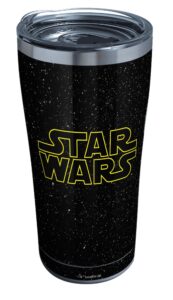 tervis star wars classic logo triple walled insulated tumbler travel cup keeps drinks cold & hot, 20oz legacy, stainless steel, 1 count (pack of 1)