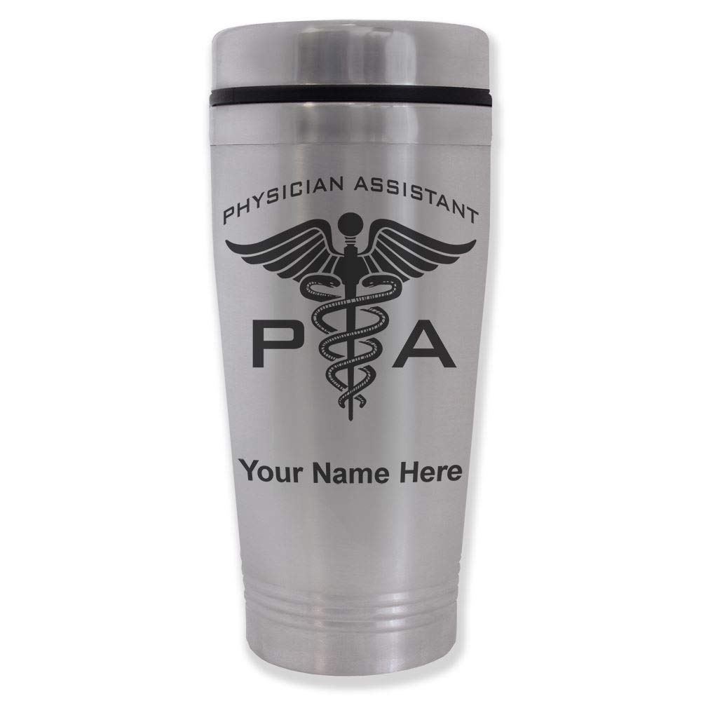 LaserGram 16oz Commuter Mug, PA Physician Assistant, Personalized Engraving Included